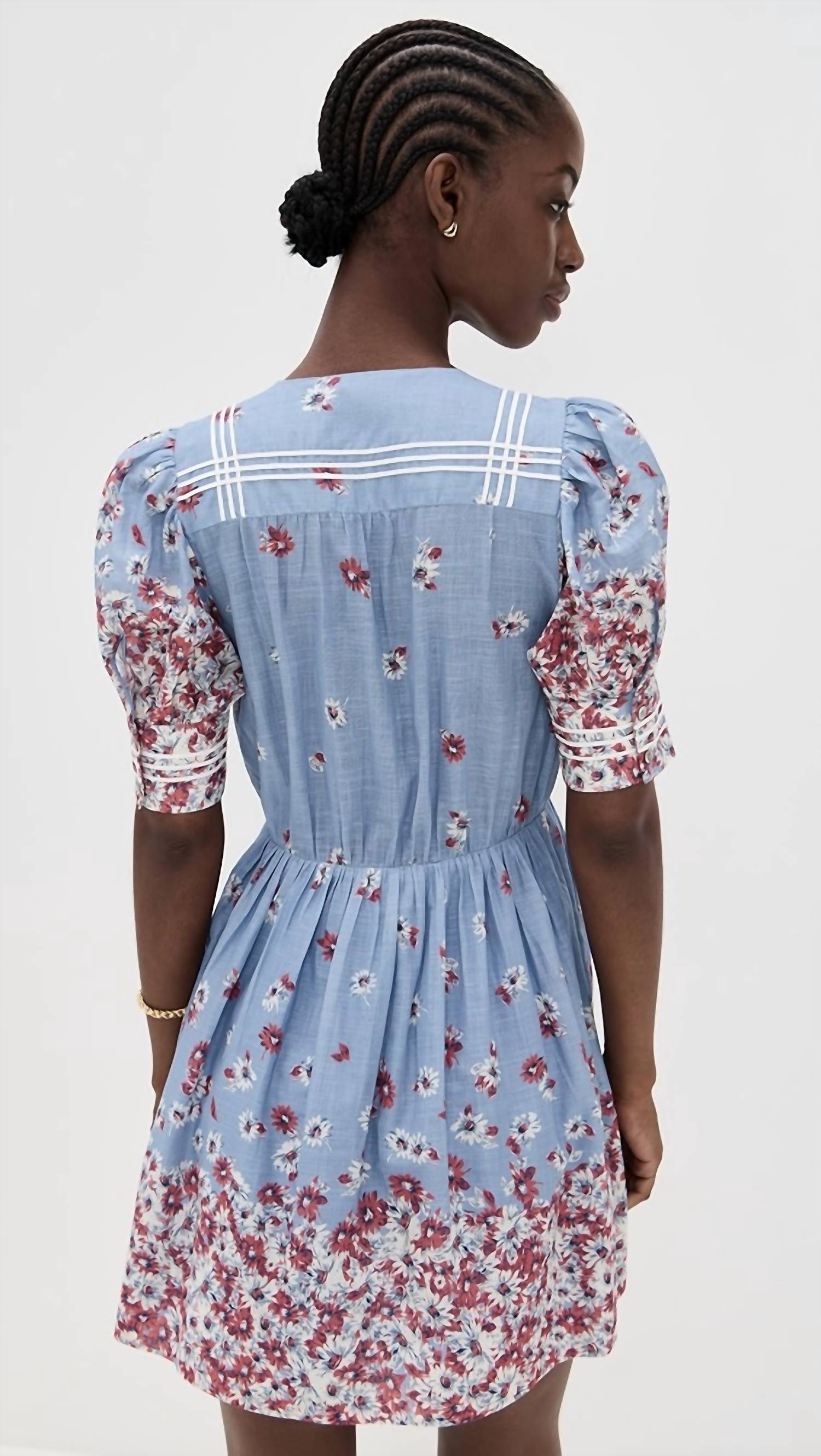 Sea - Whitney Print Puff Mini Dress