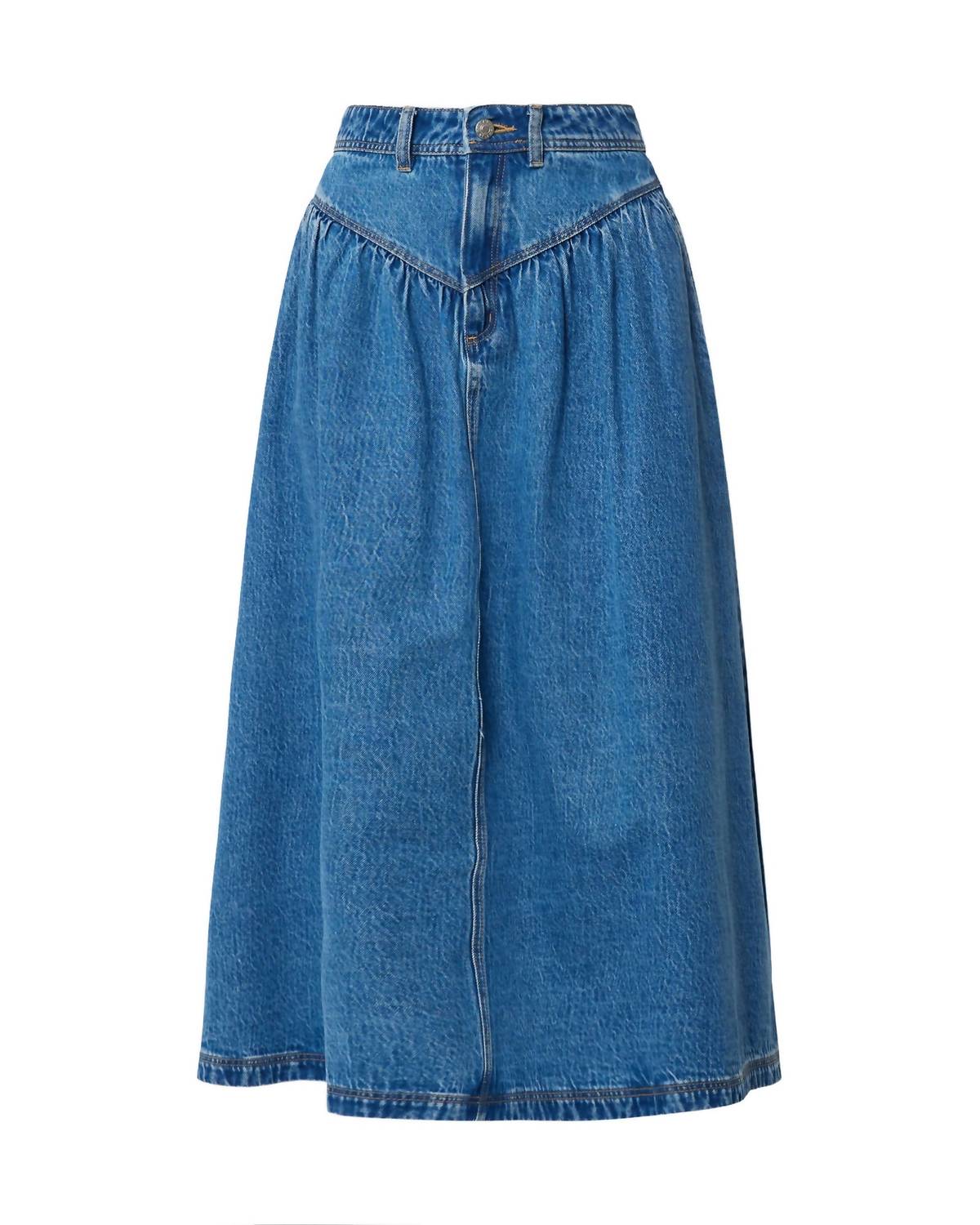 Rolla'S - Leonie Drop Waist Midi Denim Skirt