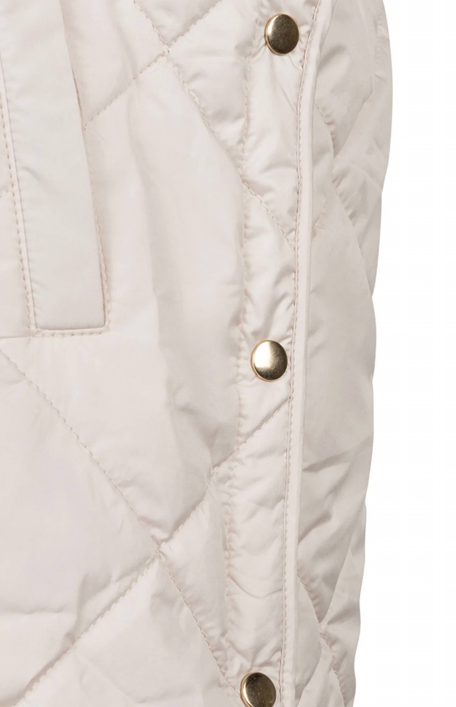 ESQUALO short sleeve body warmer in light sand - women's jacket - view 4