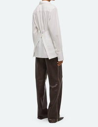 HELMUT LANG Apron Button Shirt in white - women's shirt - view 5