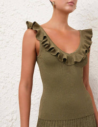 Zimmermann - Wylie Frill V-neck Top