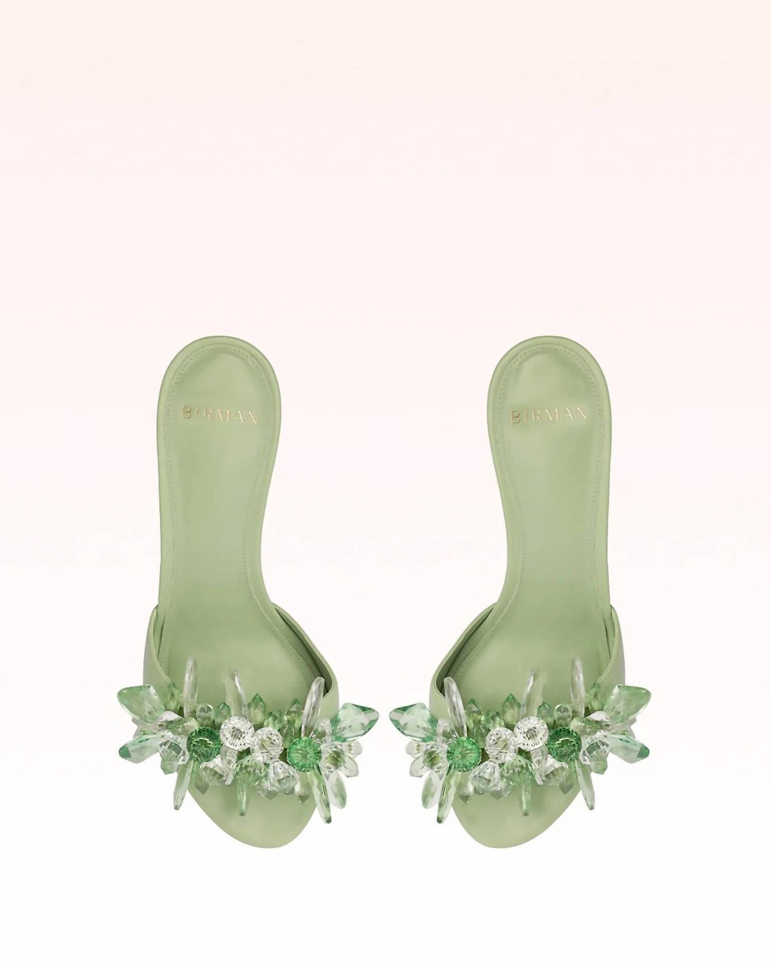 ALEXANDRE BIRMAN Women's Sierra 60 Retro Mules in green - women's heels - view 5