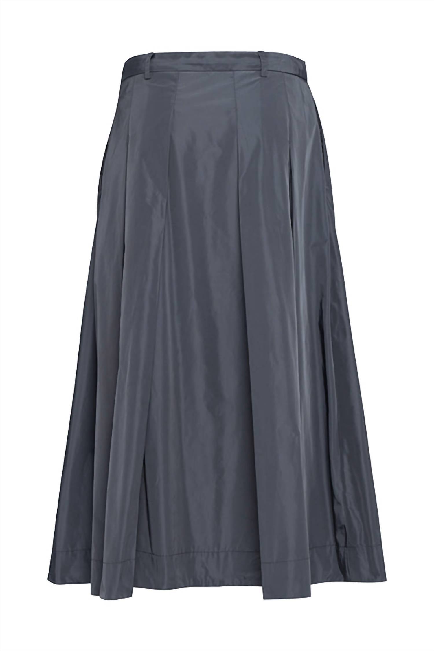 Tela Charlotte Taffeta Skirt in graphite - women's skirt - detail view