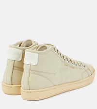 SAINT LAURENT Men's Court Classic Sl/39 Mid-top Sneakers in tan - men's sneaker - view 5