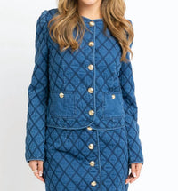 Karlie - Denim Stitch Novelty Jacket