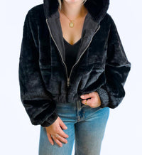 Kld. Signature - Cozy Hooded Zip Up Jacket