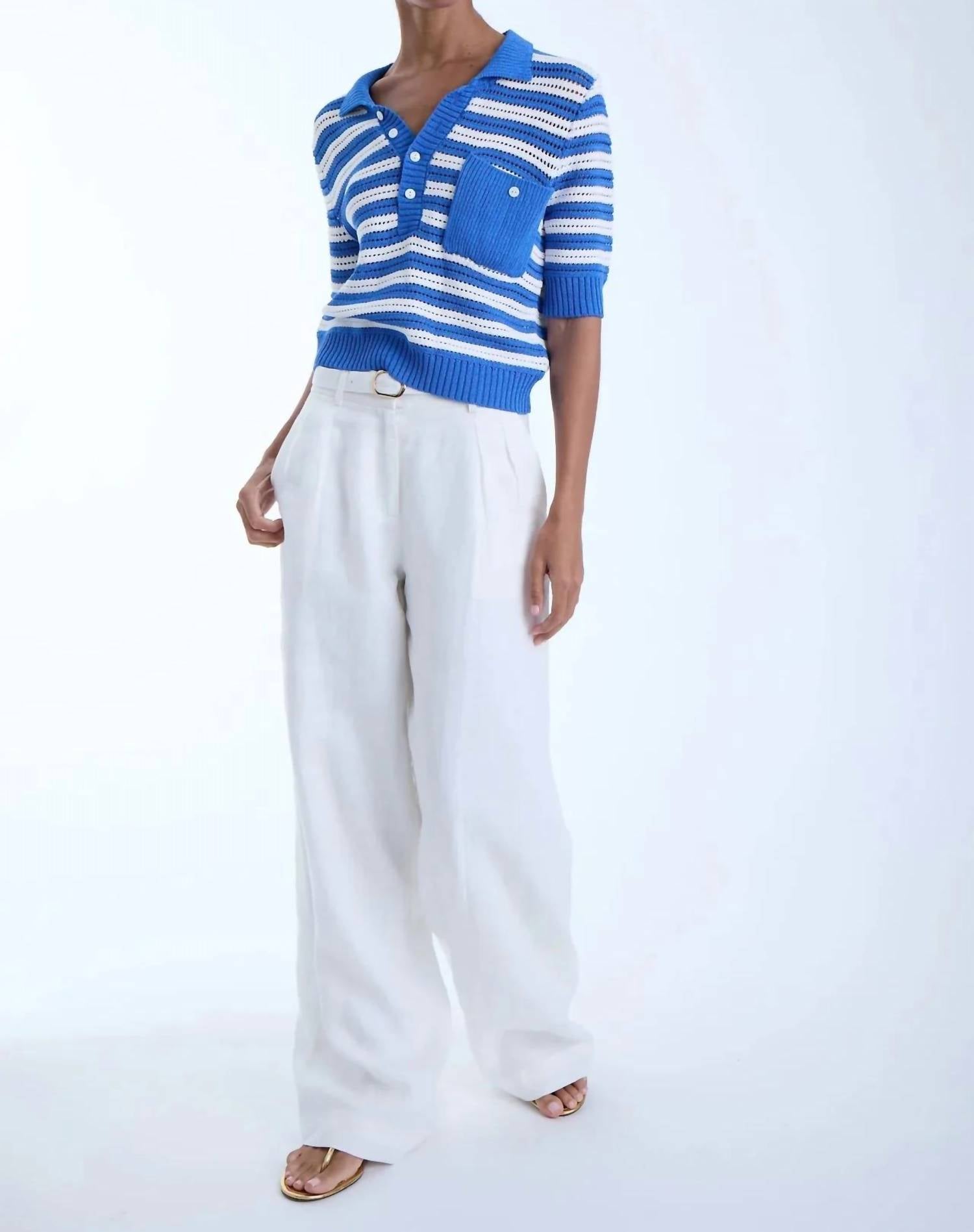 Karina Grimaldi - Jasmine Knit Striped Shirt
