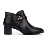 PIKOLINOS Women's Calafat Heeled Ankle Boots in black - women's shoe - detail view