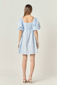 English Factory - Gingham Crush Mini Dress