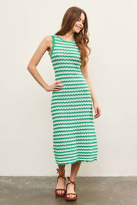 Mustard Seed - Celine Textured Wave Tie Back Dress