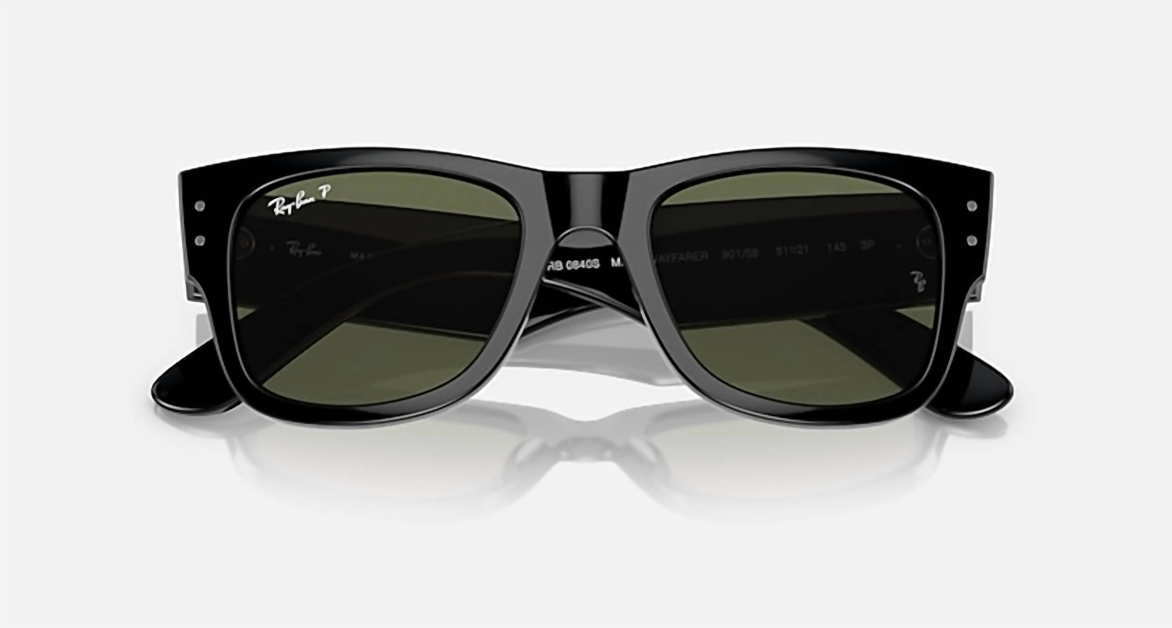 Ray Ban - Mega Wayfarer Medium Polarized Sunglasses Rb0840s 901/58