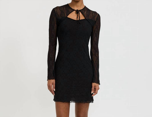 Find Me Now - Mariposa Long Sleeve Bow Mini Dress