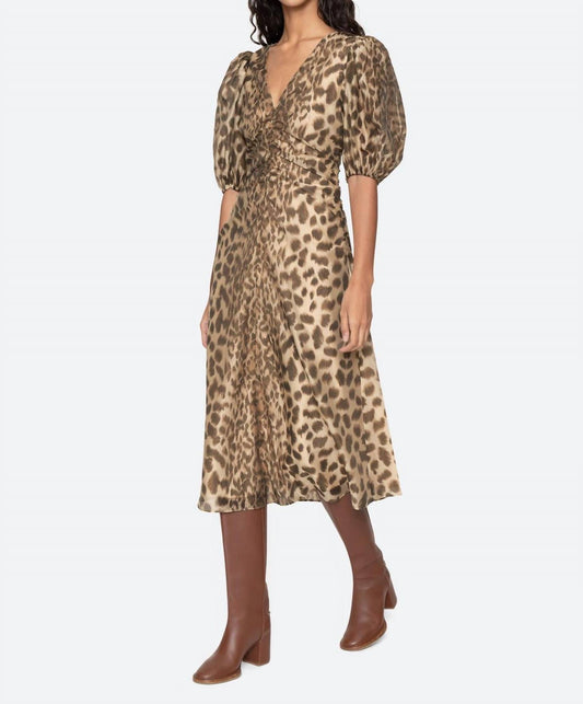 Sea - Claude Print Puff Sleeve Midi Dress