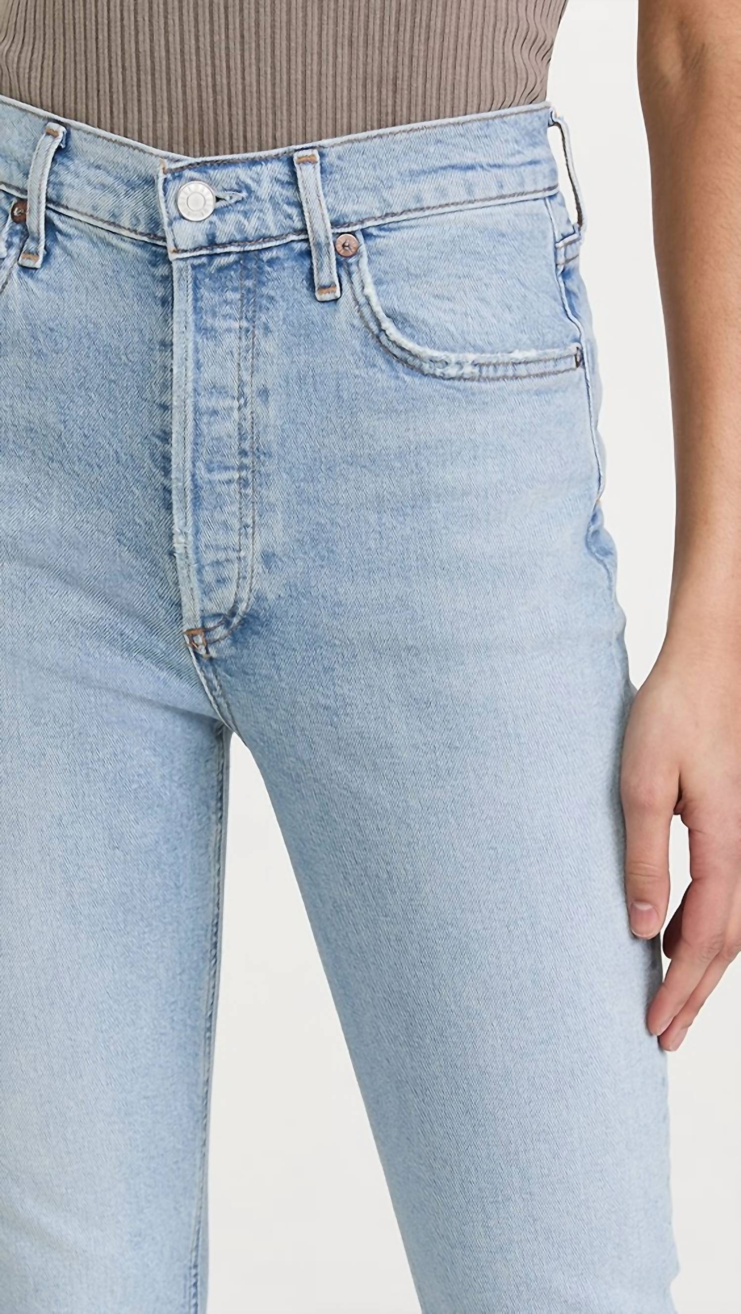 Agolde - Riley High Rise Straight Crop Jeans