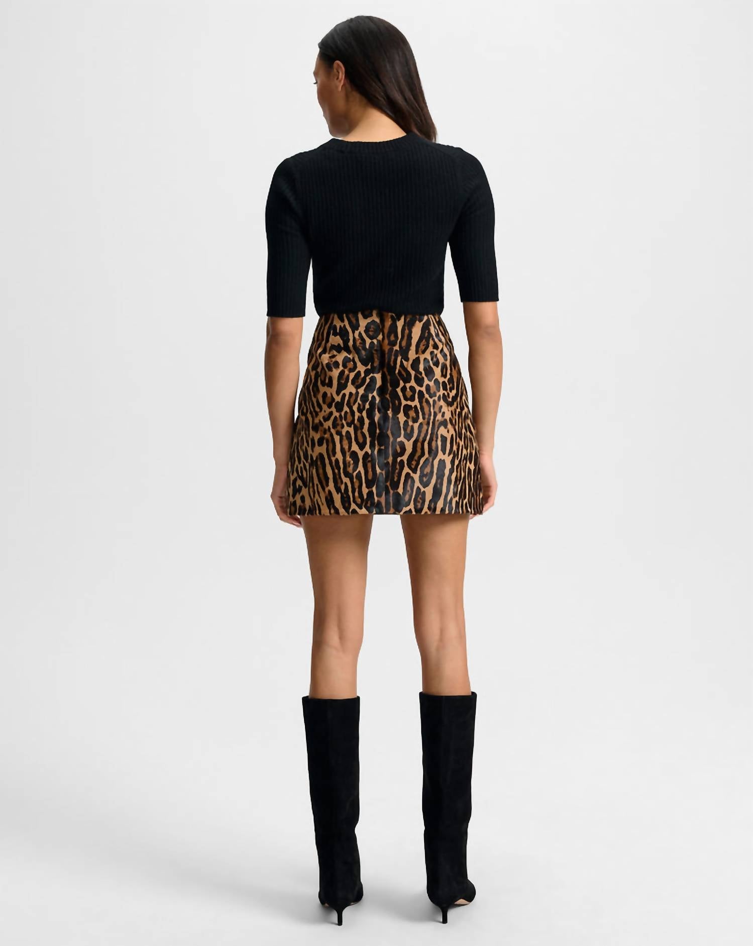 Veronica Beard - Emil Cashmere Ribbed Half-sleeve Pullover Sweater