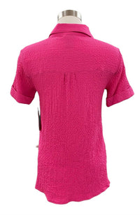 Multiples - Gauze Button Front Shirt
