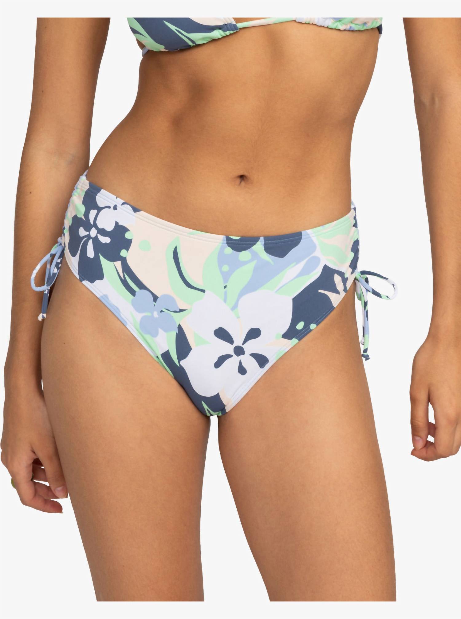 Roxy - Printed Beach Classics Mod Lace Up Bikini Bottoms
