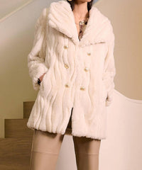 Joseph Ribkoff - Double-breasted Faux Fur Coat
