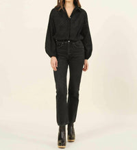 Omika - Nero Button Front Blouse