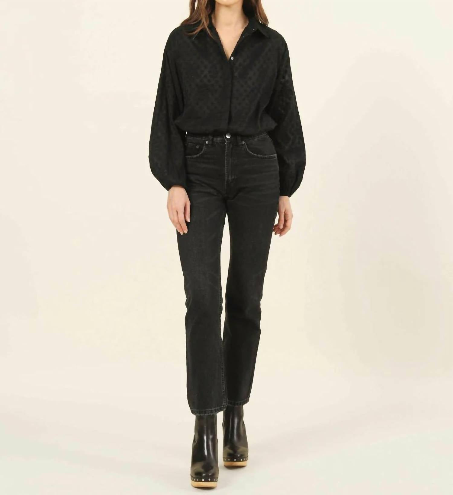 Omika - Nero Button Front Blouse