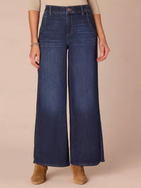 Democracy - Ab Solution Sky Rise Wide Leg Petite Jeans