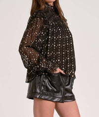 Elan - Long Sleeve Mockneck Top