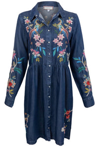 Johnny Was - Women's Malaya Embroidered Denim Dress