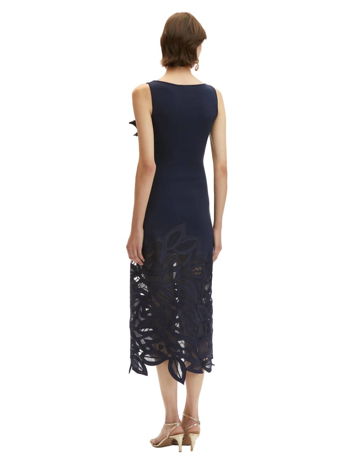 Oscar De La Renta - Rose Guipure Long Knit Dress