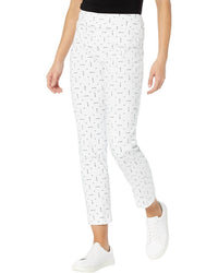 Krazy Larry - Pull-on Printed Ankle Pants