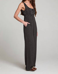 saltwater LUXE Azaria Tank Jumpsuit in black - women's pants - detail view