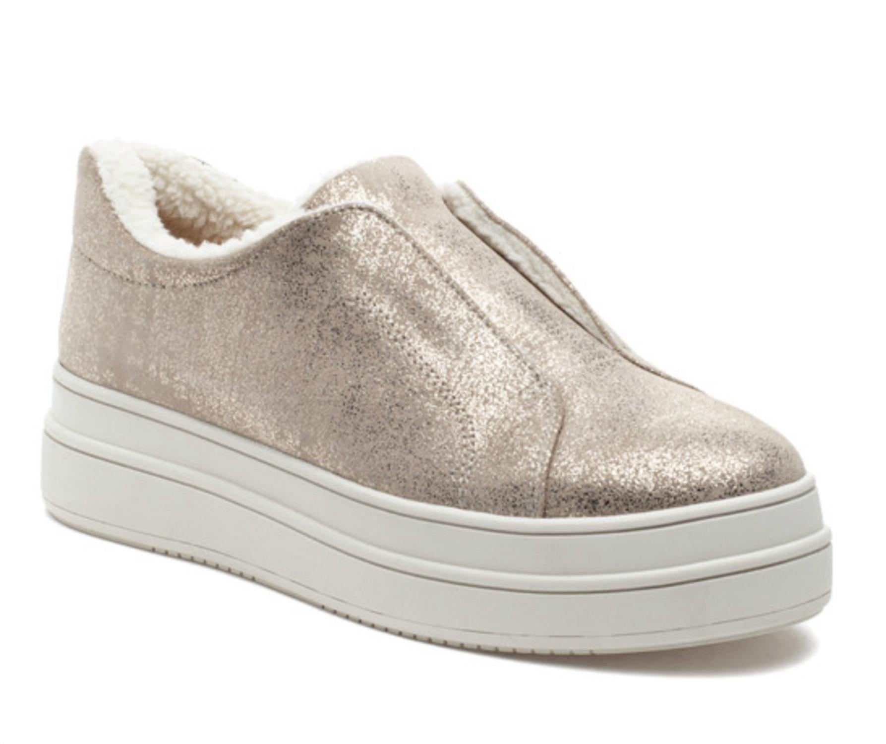 J/SLIDES Women's Nada Sneakers in gold metallic - women's sneaker