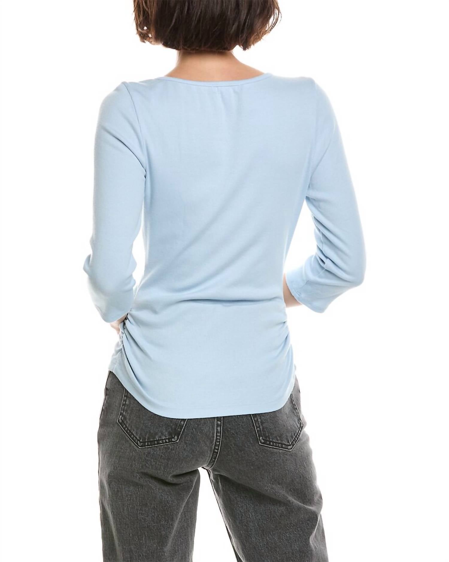 Michael Stars - Asha Quarter Sleeve Straight Neck Top