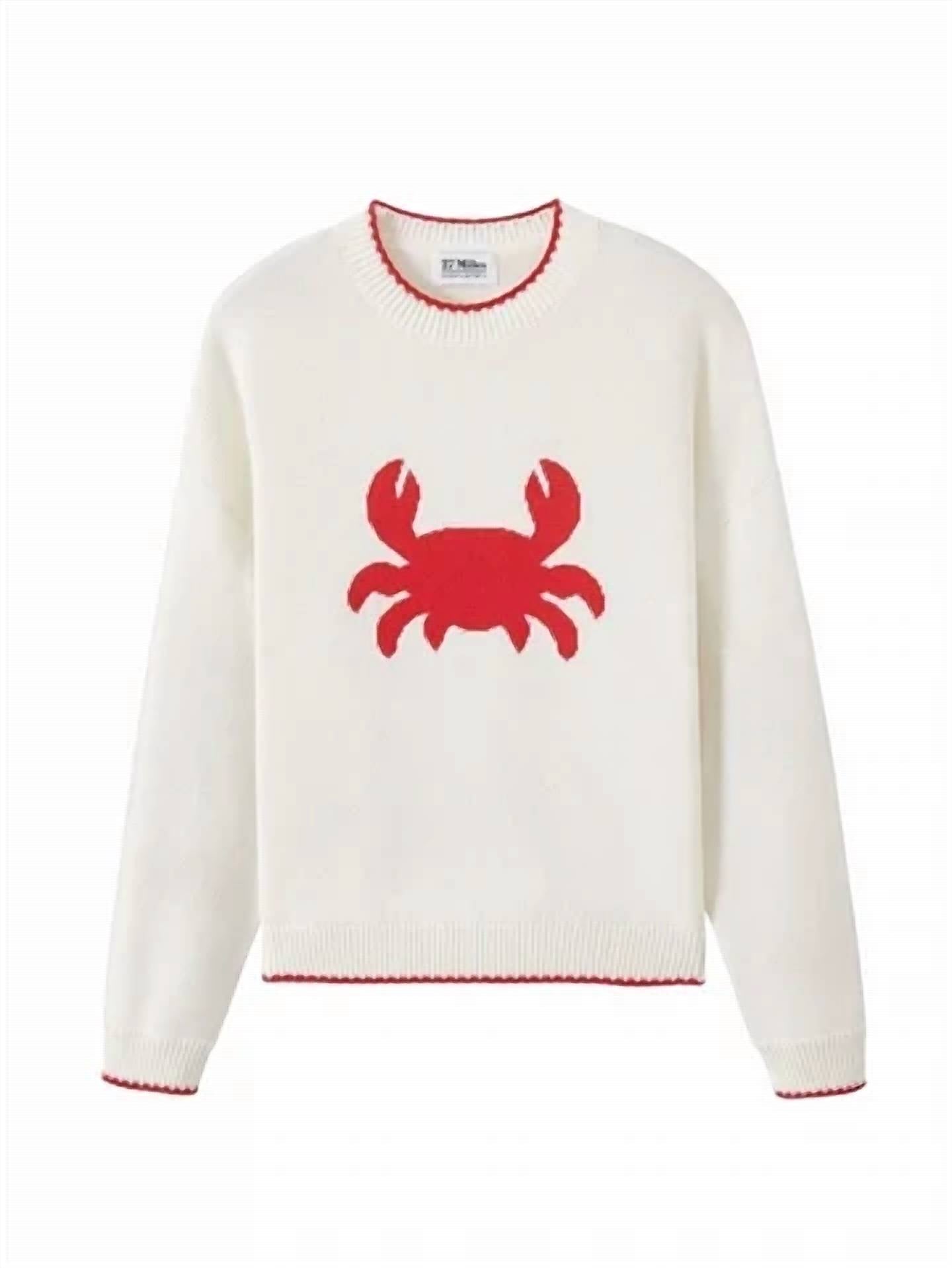 27 Miles Malibu - James Cotton Crab Intarsia Crew Sweater