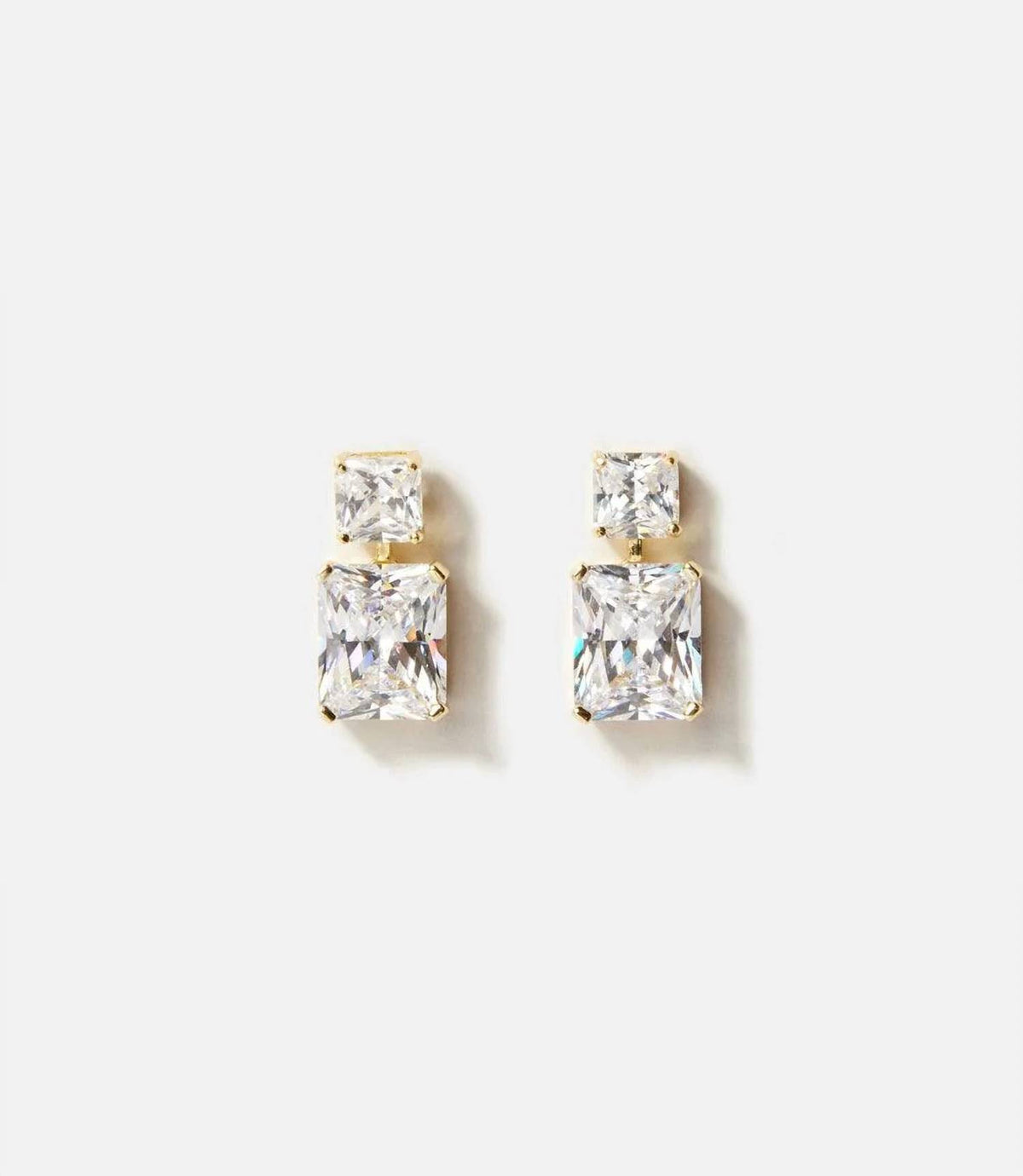 Marlyn Schiff - Women's Princess Cut Drop Earrings