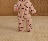 Rylee + Cru - Kids' Bows Fleece Jumpsuit
