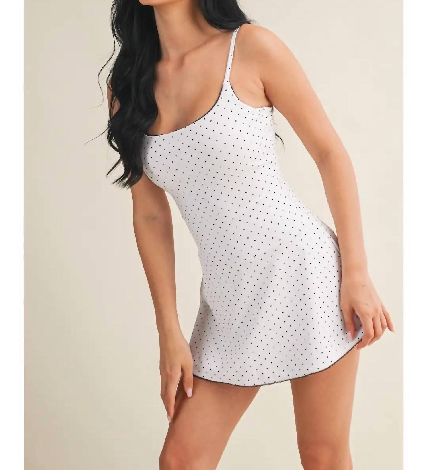 Kimberly C - Paloma Activewear Polka Dot Romper Dress