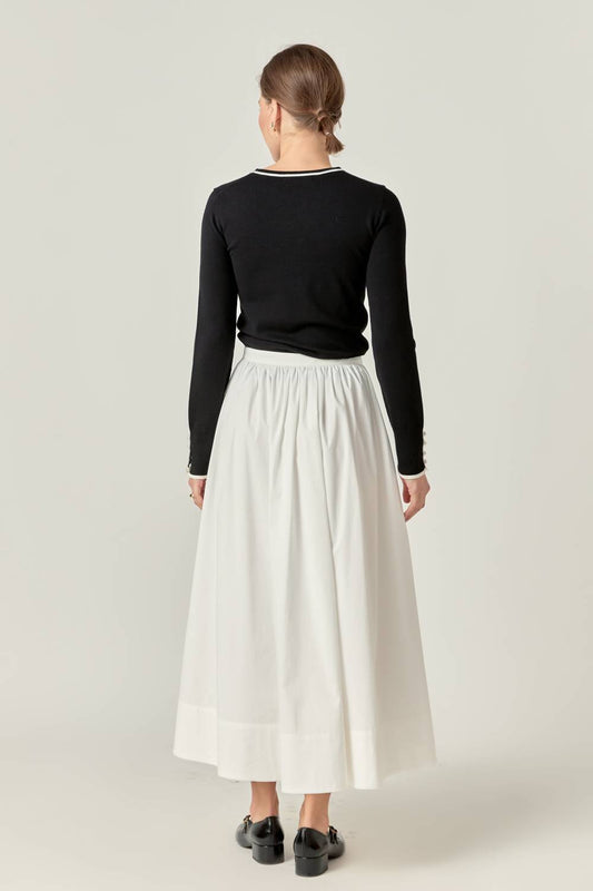 2.7 August Apparel - Flared Maxi Skirt
