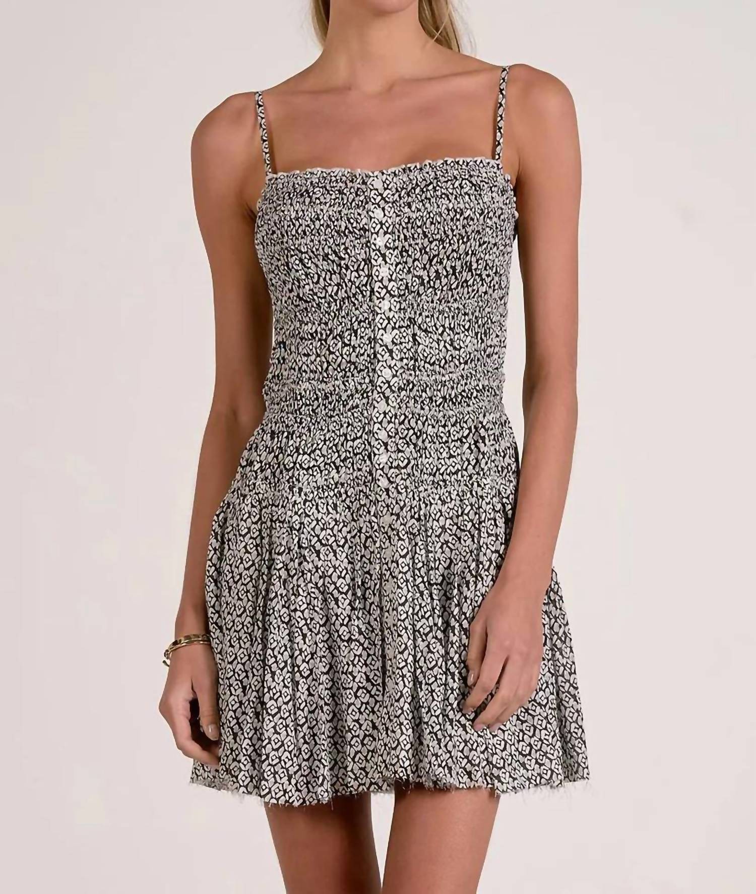 Elan - Ruched Detail Floral Mini Dress
