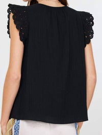 Current Air - Crochet Sleeve Top