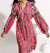 Emily Lovelock - Carolina Pink Floral Print Skirt