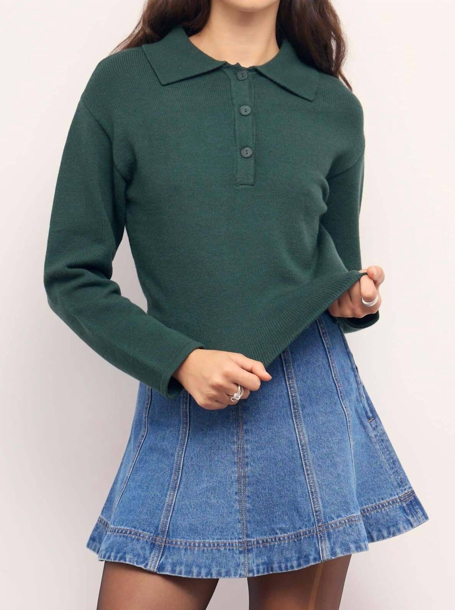 Minkpink - Elin Knit Polo Sweater