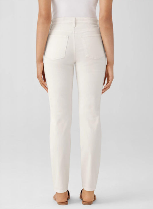 Eileen Fisher - High Waisted Straight Ankle Jeans
