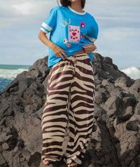 Palm Collective Sidewalk Zebra Linen Pants - women's pants