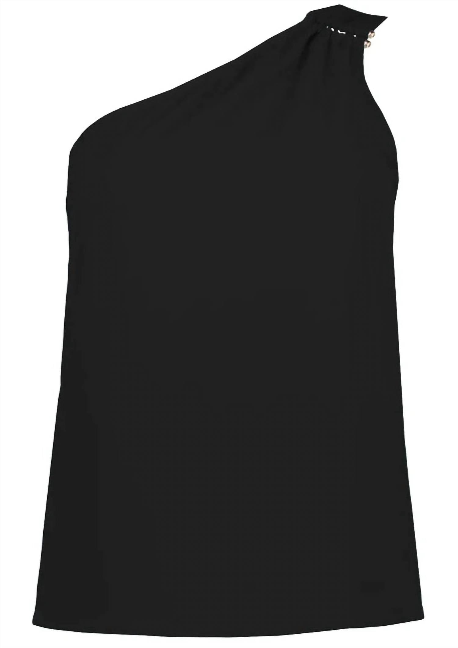 bishop + young Women's One Shoulder Top in black - women's t-shirt