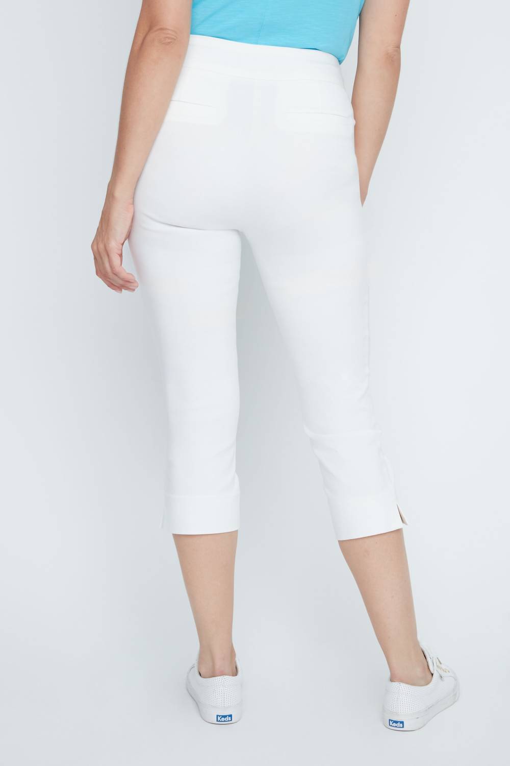 Renuar Coastal Breeze Capri Pants in white - women's pants - detail view