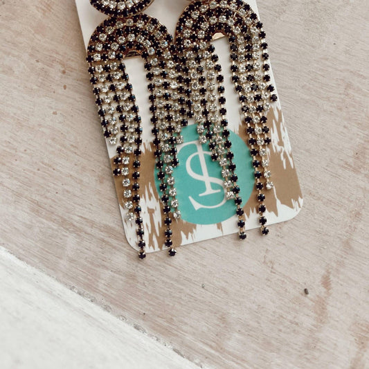 Taylor Shaye - Women's Stud Chain Drop Earrings