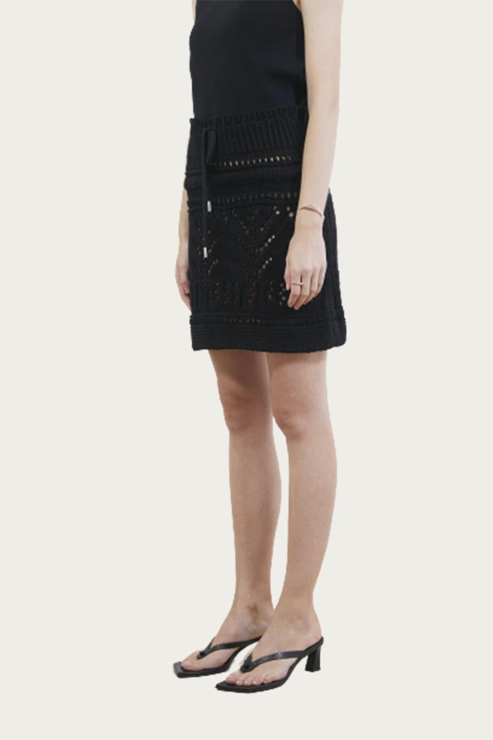 CROCHET KNIT MINI SKIRT