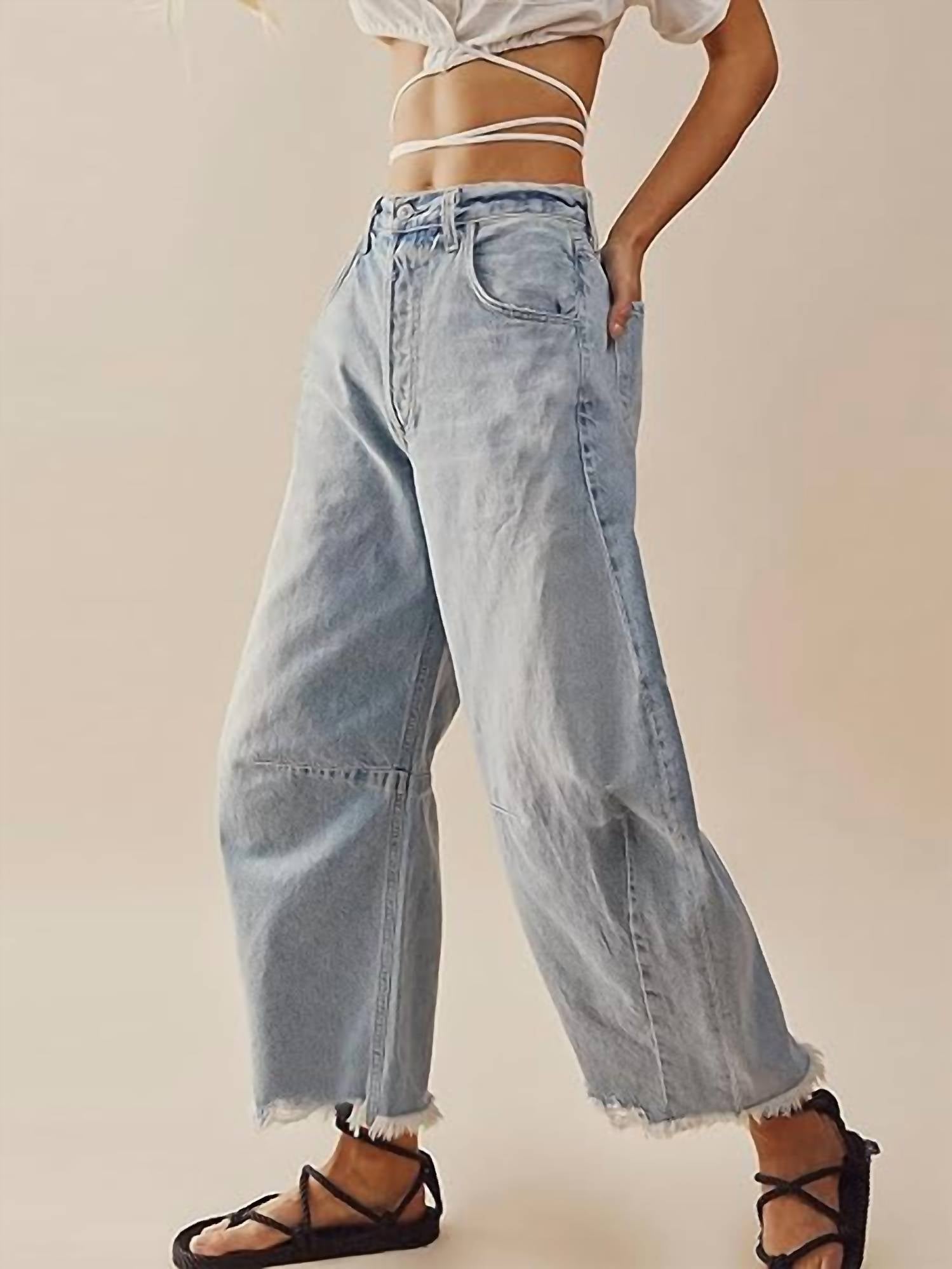 Paperdolls - Light Blue Wide Leg Jeans