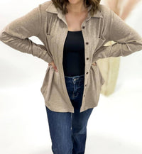 Panache - Super Soft Pinstripe Button Up Top
