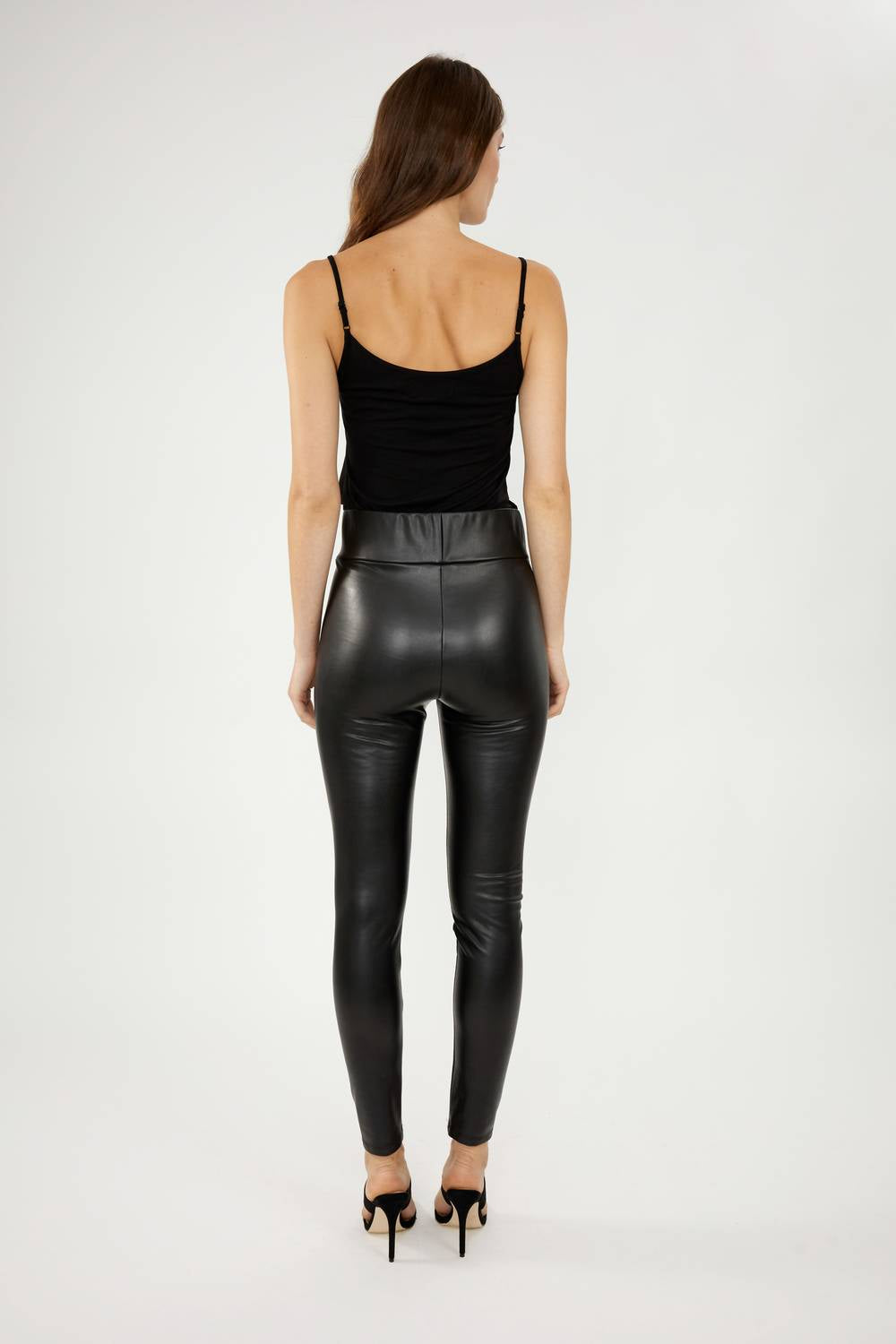 Frank Lyman - High-shine Faux Leather Leggings